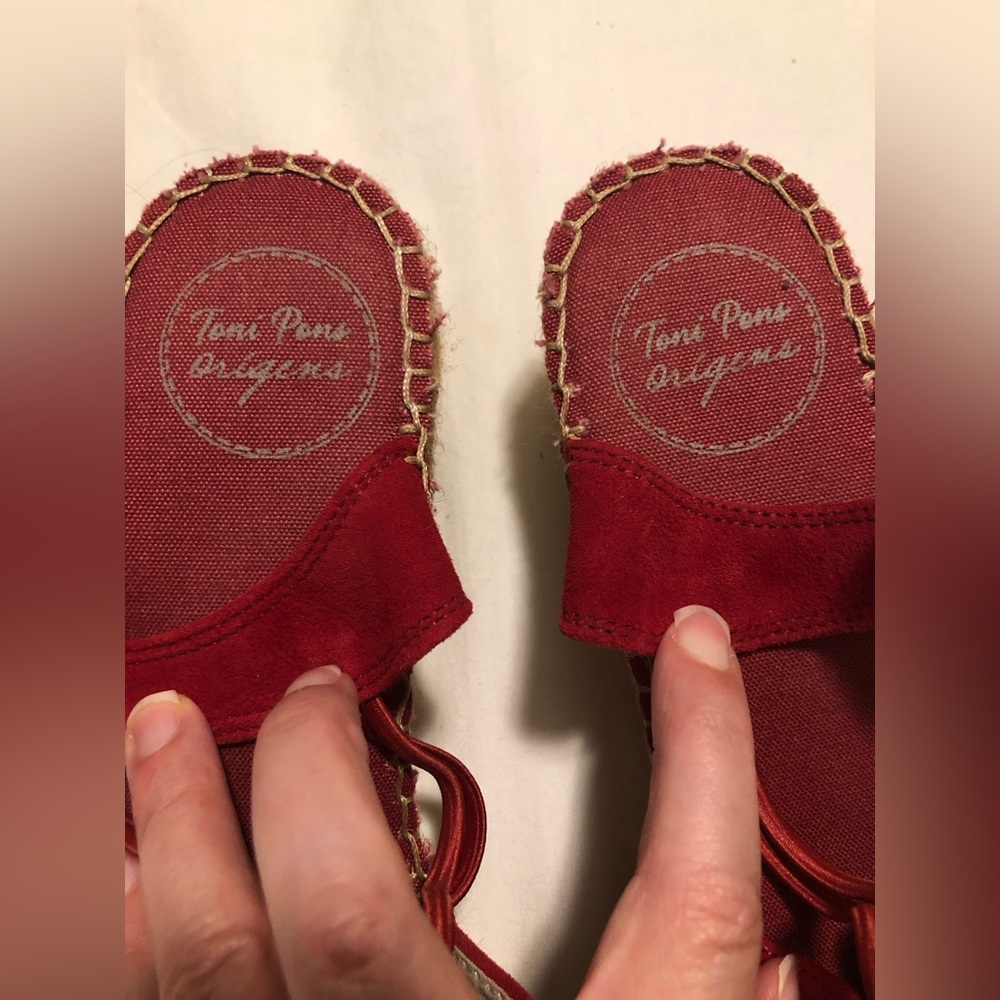 Toni Pons Origins,Tremp red suede espadrille wedge,sling back,look brand new, 10 - Picture 3 of 10